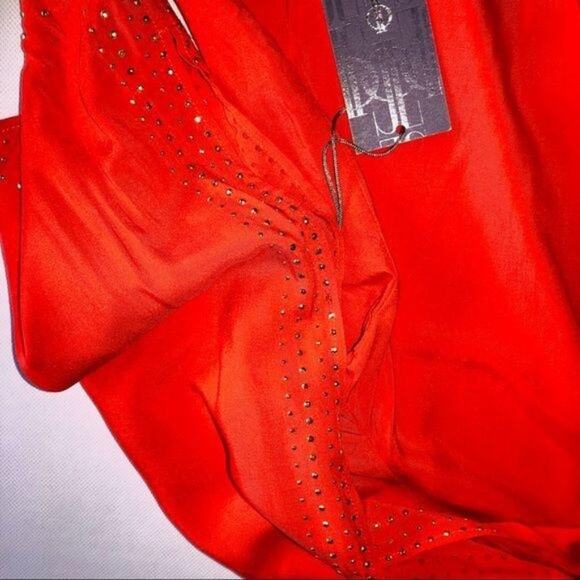 Jennifer Lopez Women's Sequin Orange Blouse Sz M - Picture 5 of 15